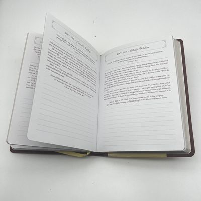 Dotted Grid Custom Journal Pages Printing With PU Cover Design Hardcover Flexibound