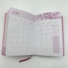 PU Cover Calendar Printing Services Customized With Foil And Heat Burnish