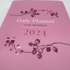 PU Cover Calendar Printing Services Customized With Foil And Heat Burnish