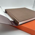 Bonded Leather Cover Coffee Table Book Printing Hardcover With Cloth Slipcase